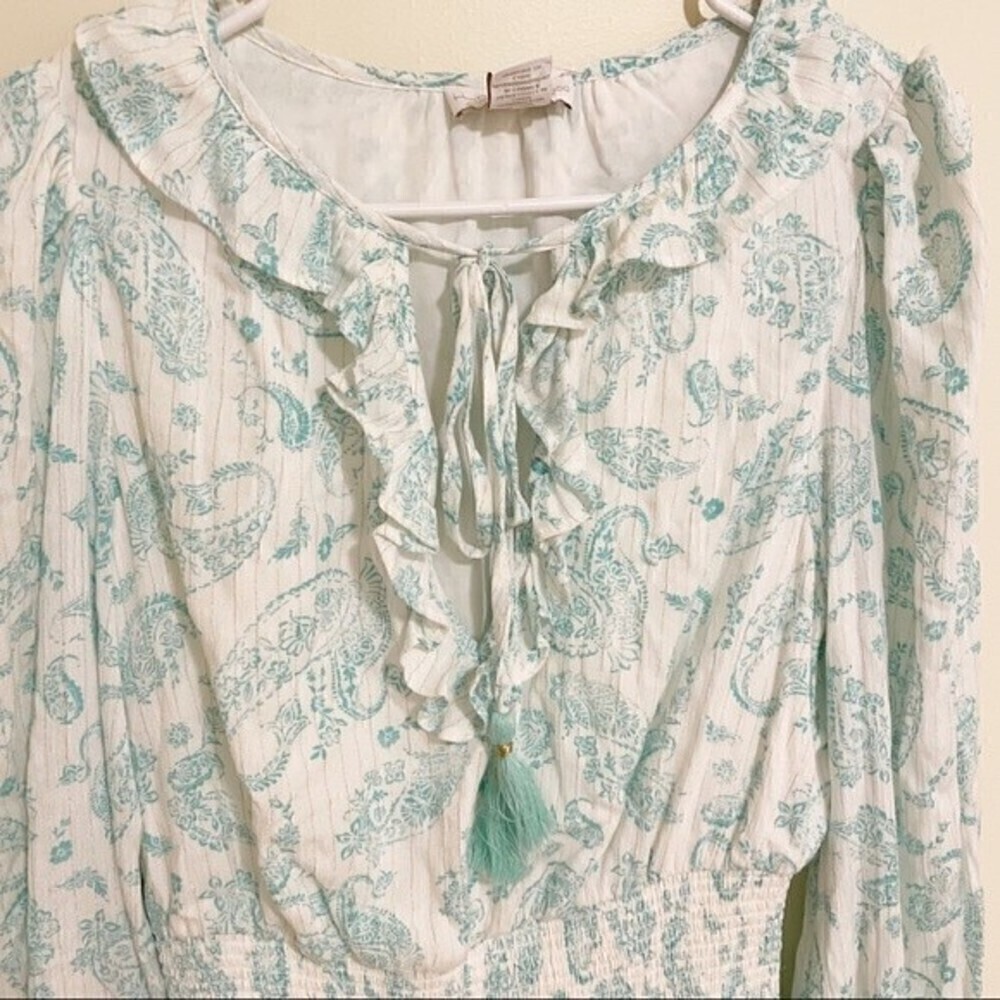 House Of Harlow Printed Paisley Ruffle Tiered Mini Dress - Picture 7 of 9